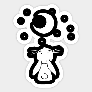 'Moon Bunny' Adorable Bunny Gift Sticker